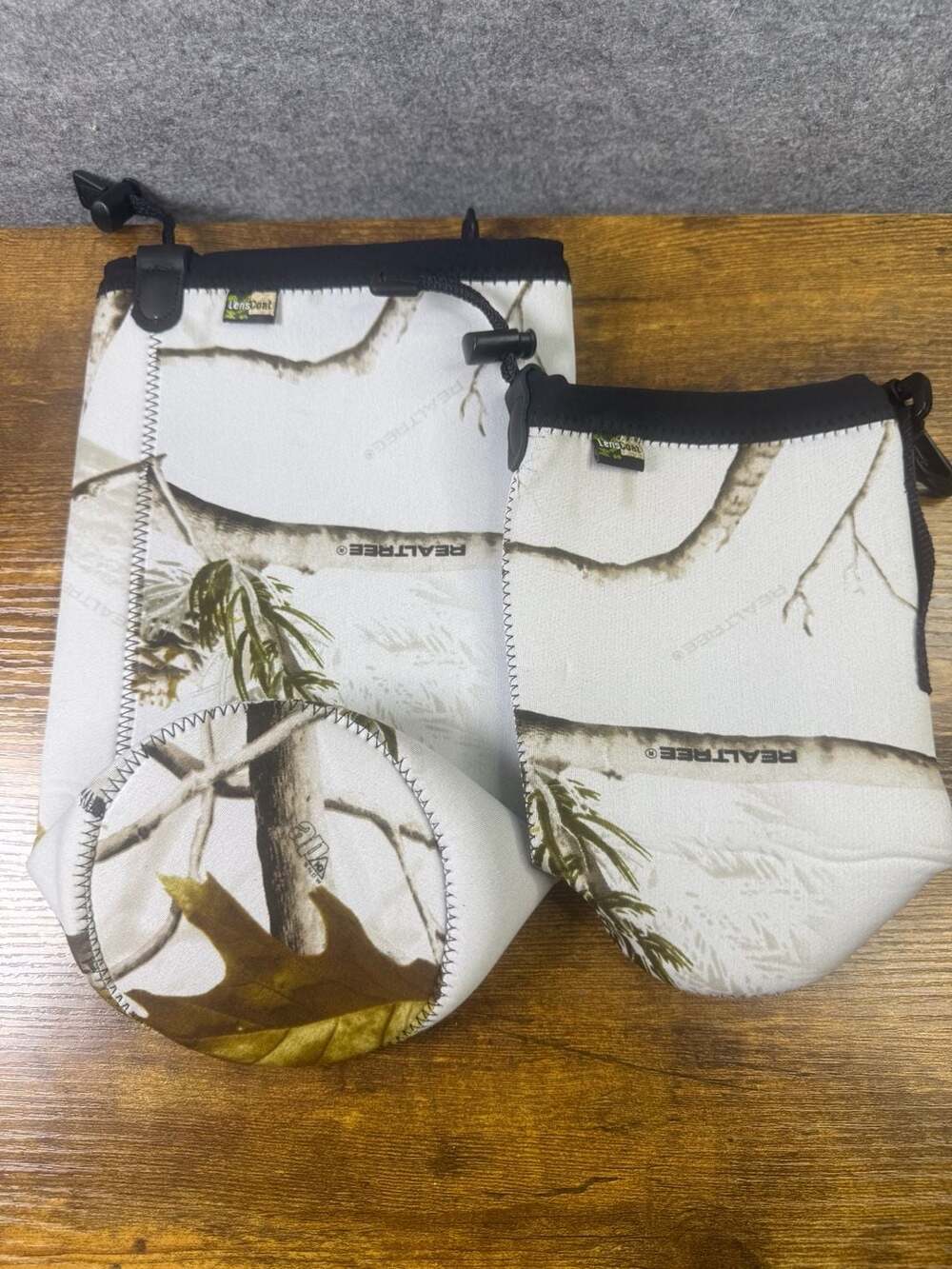 LensCoat LensPouch Neoprene Camera Lens Case Realtree AP Snow Set of 2